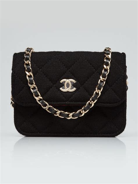 chanel black quilted jersey fabric mini vip bag|chanel mini flap bags.